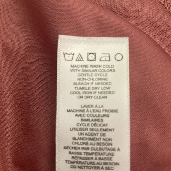 Adrianna Papell Sheer Lace Blouse Size SMALL Rose Pink Retro Mesh Coquette - Picture 9 of 11